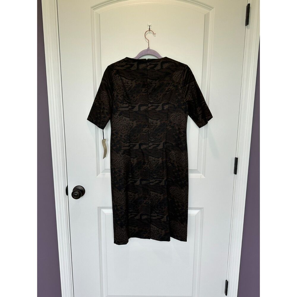 NWT Estelle and Finn Ponte Sheath Dress Cheetah Size 4
